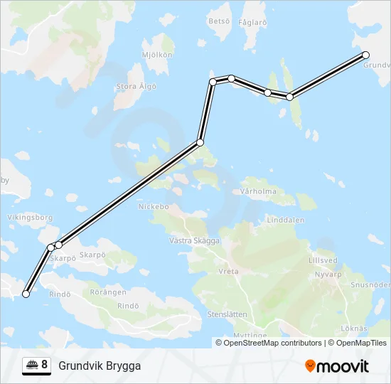 8 Ferry Line Map