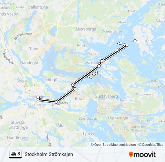 8 ferry Line Map