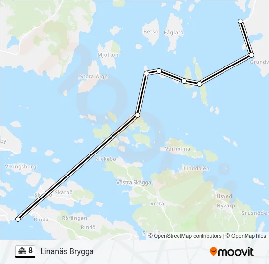 8 Ferry Line Map