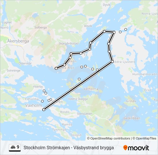 9 ferry Line Map