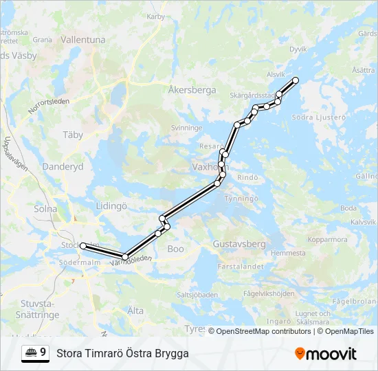 9 Ferry Line Map