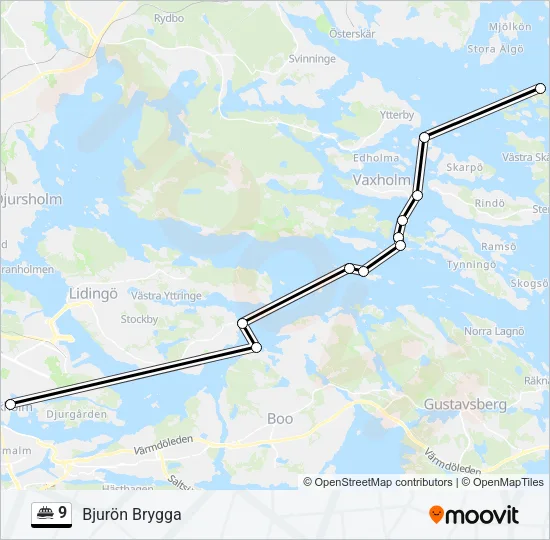 9 Ferry Line Map