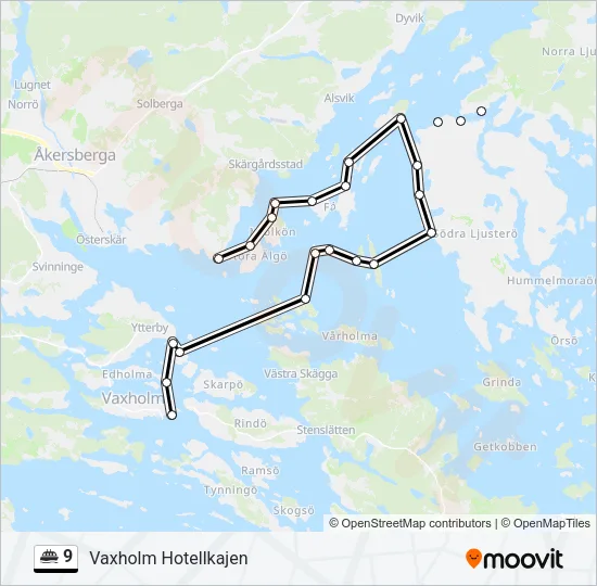 9 Ferry Line Map