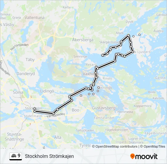 9 Ferry Line Map