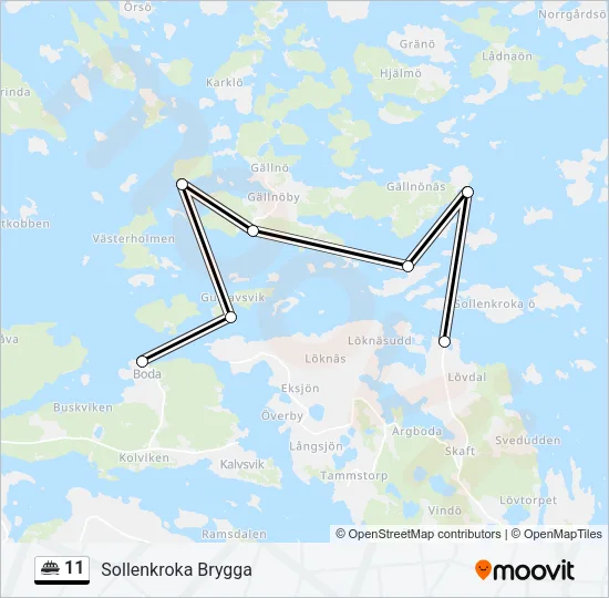 11 Ferry Line Map