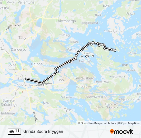 11 Ferry Line Map