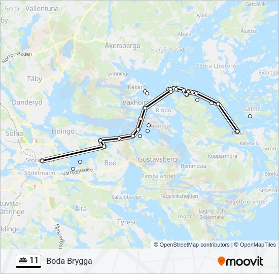 11 Ferry Line Map