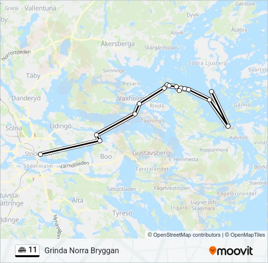 11 Ferry Line Map