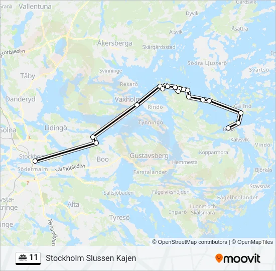 11 Ferry Line Map
