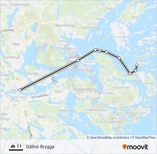 11 Ferry Line Map