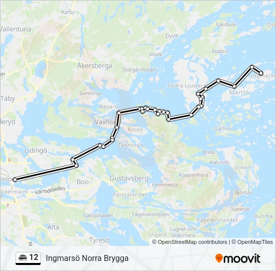 12 Ferry Line Map