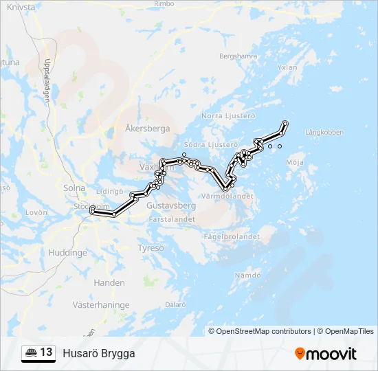 13 Ferry Line Map