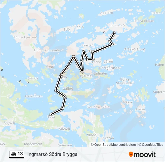 13 Ferry Line Map