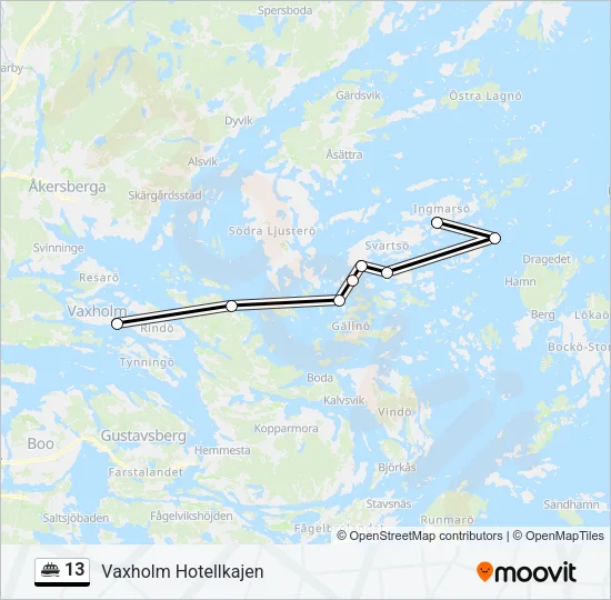 13 Ferry Line Map
