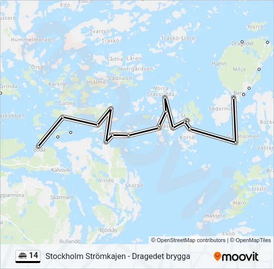 14 Ferry Line Map