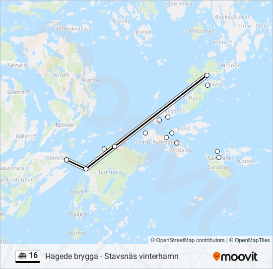 16 ferry Line Map