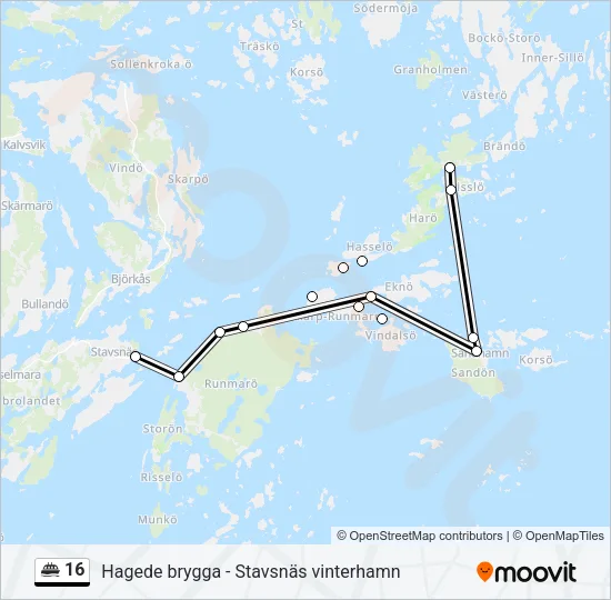 16 Ferry Line Map