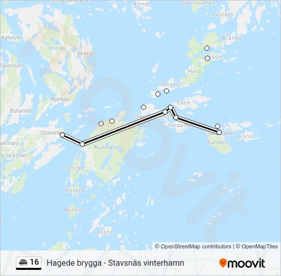 16 Ferry Line Map
