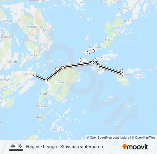 16 Ferry Line Map