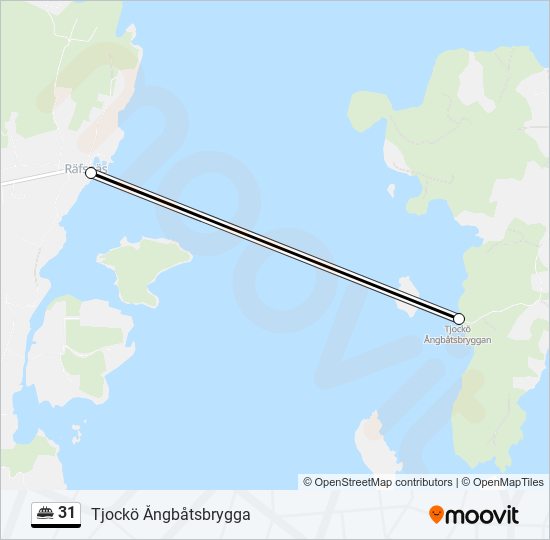 31 färja Linje karta