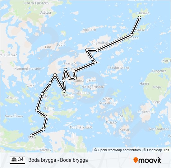 34 ferry Line Map