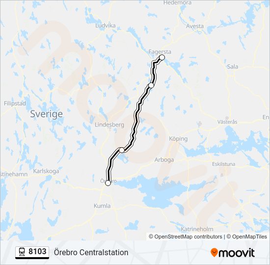 8103 train Line Map