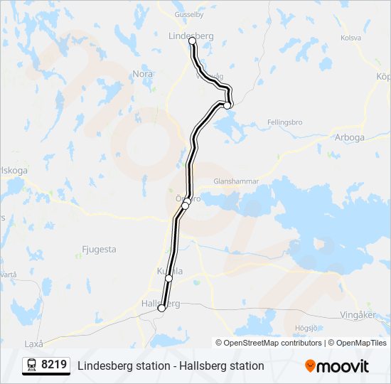 8219 train Line Map