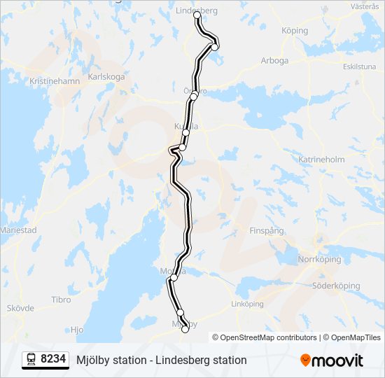 8234 train Line Map