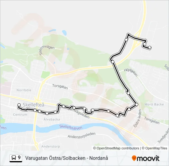 9 Bus Line Map