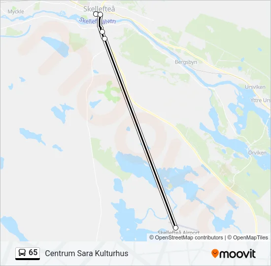 65 Bus Line Map