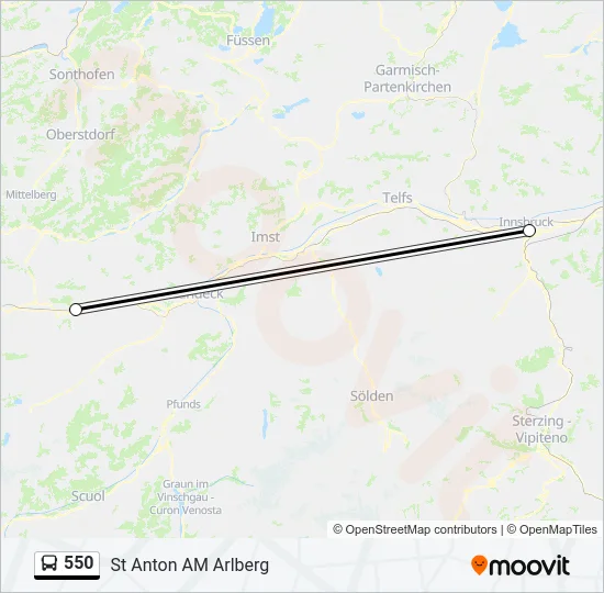 550 Bus Line Map