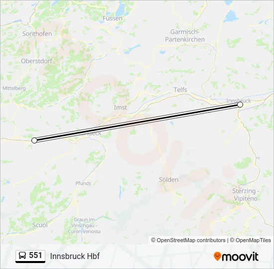 551 Bus Line Map