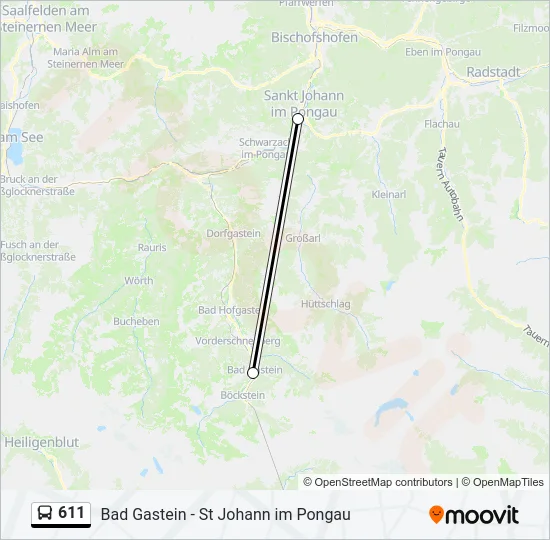 611 Bus Line Map