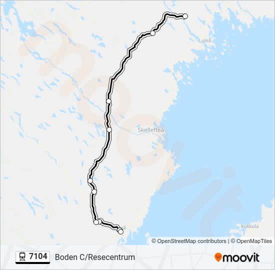 7104 train Line Map