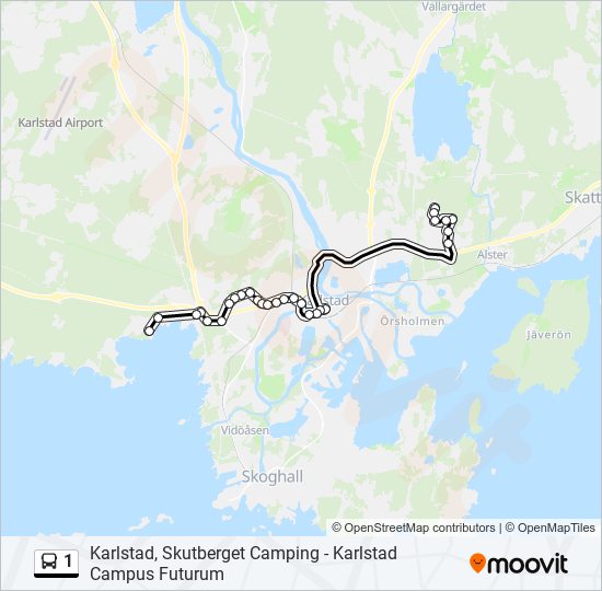 1 bus Line Map