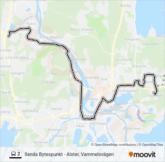 2 Bus Line Map