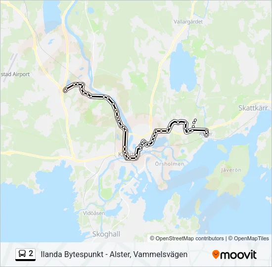 2 Bus Line Map