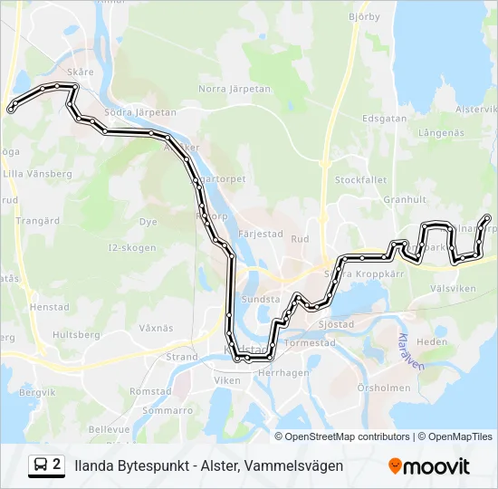 2 Bus Line Map