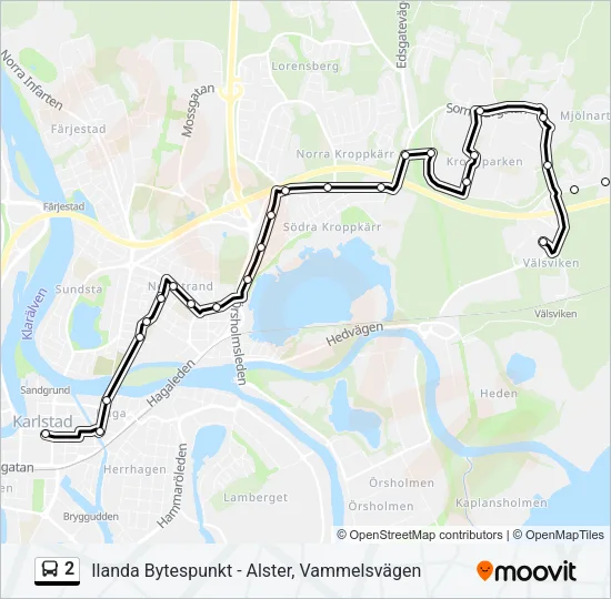 2 Bus Line Map
