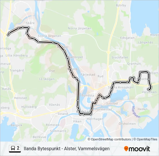 2 Bus Line Map