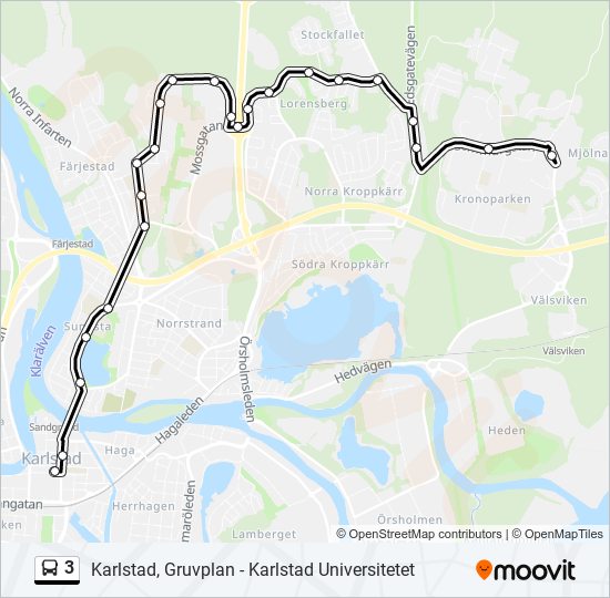 3 bus Line Map