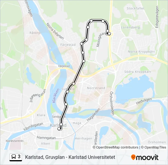 3 Bus Line Map