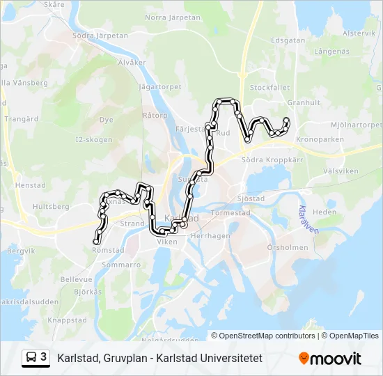 3 Bus Line Map