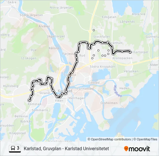 3 Bus Line Map