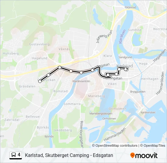 4 Bus Line Map