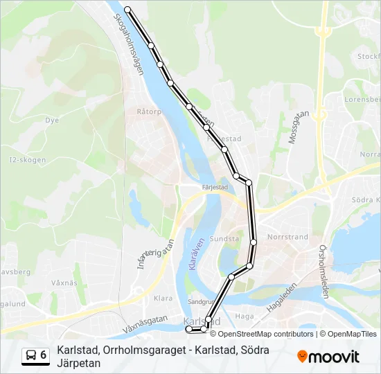 6 Bus Line Map