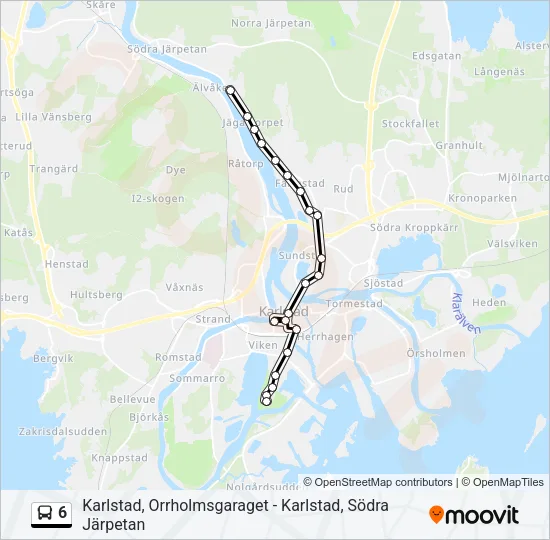 6 Bus Line Map