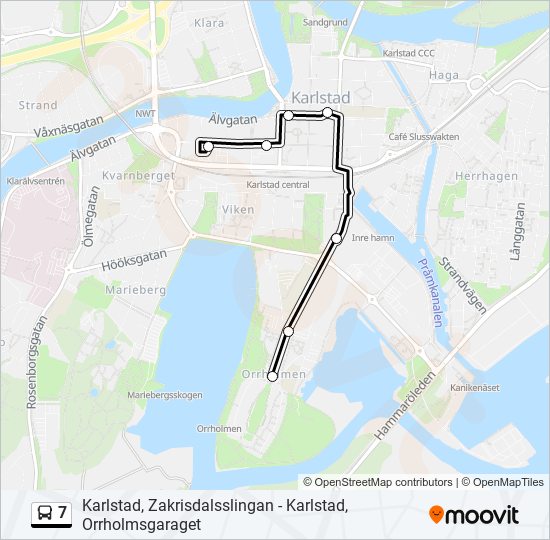 7 bus Line Map