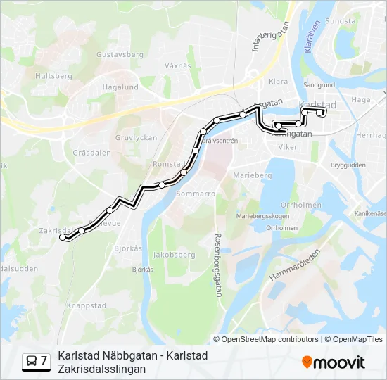 7 Bus Line Map