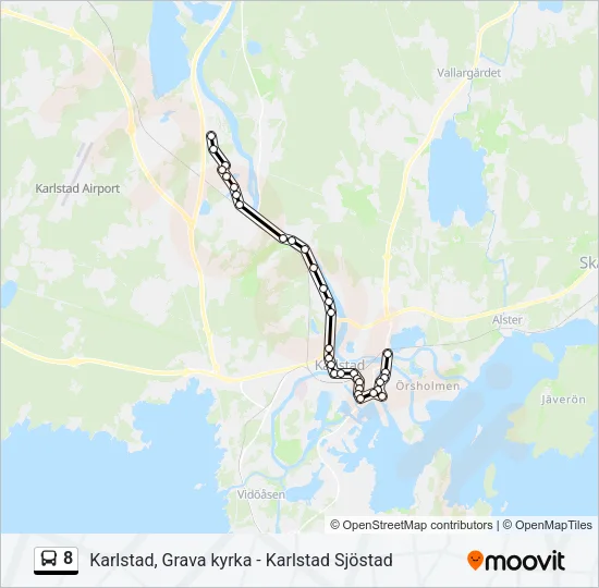 8 Bus Line Map